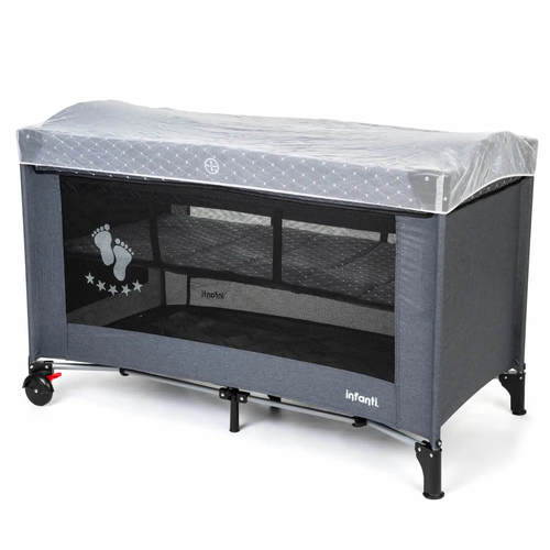 לול קמפינג ועריסה מתקפל Platinum Quick Fold אפור Infanti