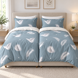 סט מצעים 6 חלקים למיטה יהודית 100% כותנה סאטן – COTTON ART