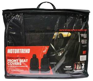 MOTORTREND CUSHION LEATHERETTE FRONT SEAT COVER