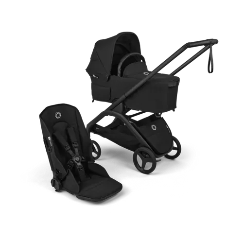 עגלת תינוק דרגונפליי פלוס + Bugaboo Dragonfly Plus - שלד שחור | בד שחור | גגון שחור מידנייט
