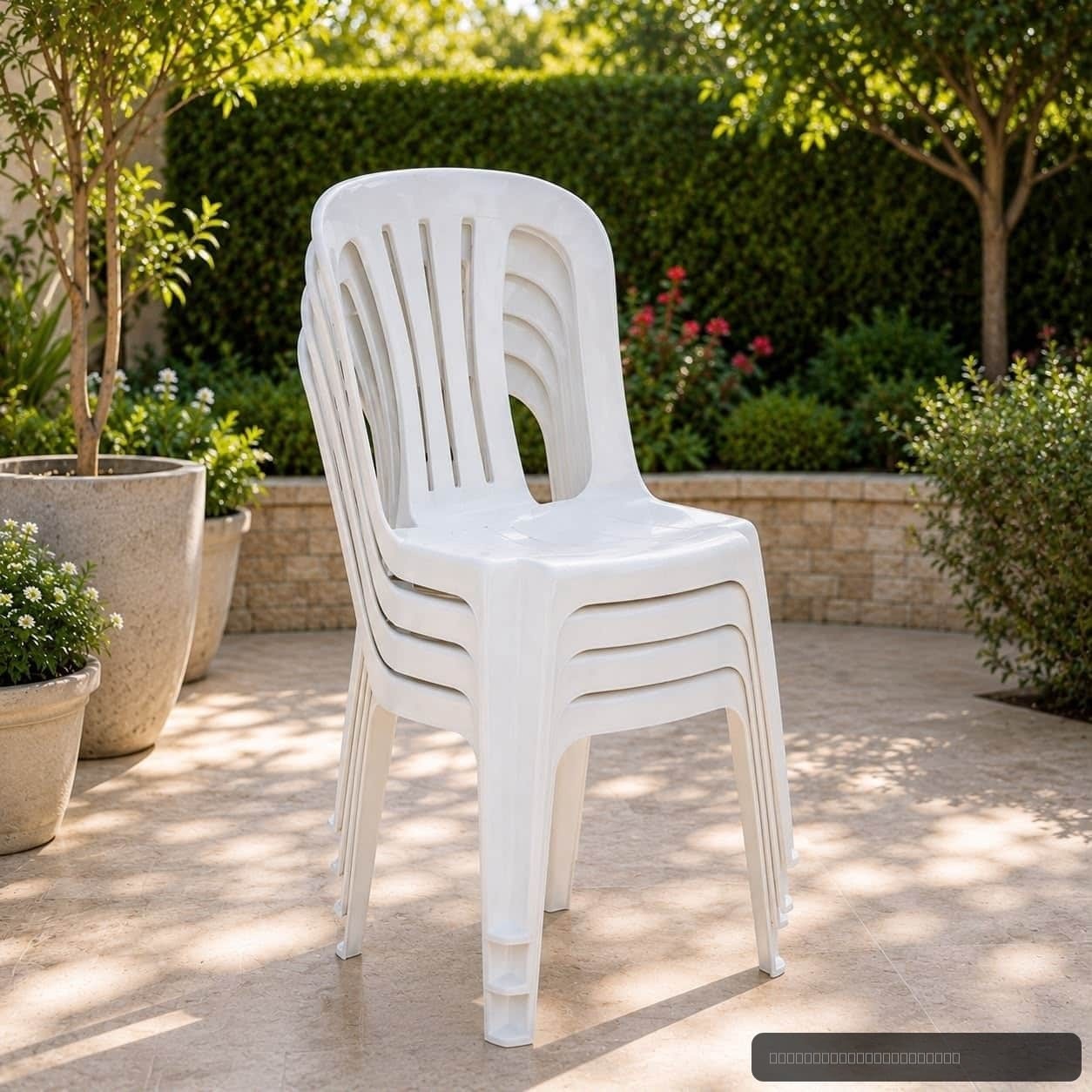 4 כיסאות פלסטיק ב- 100 ש"ח