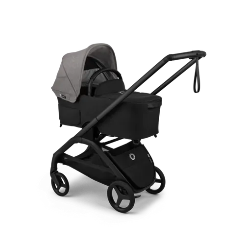 עגלת תינוק דרגונפליי פלוס + Bugaboo Dragonfly Plus - שלד שחור | בד שחור | גגון אפור מלאנג