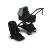 עגלת תינוק דרגונפליי פלוס + Bugaboo Dragonfly Plus - שלד שחור | בד שחור | גגון ירוק יער