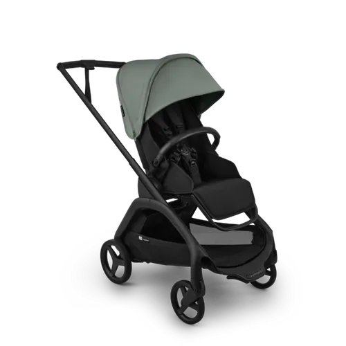עגלת תינוק דרגונפליי פלוס + Bugaboo Dragonfly Plus - שלד שחור | בד שחור | גגון ירוק יער