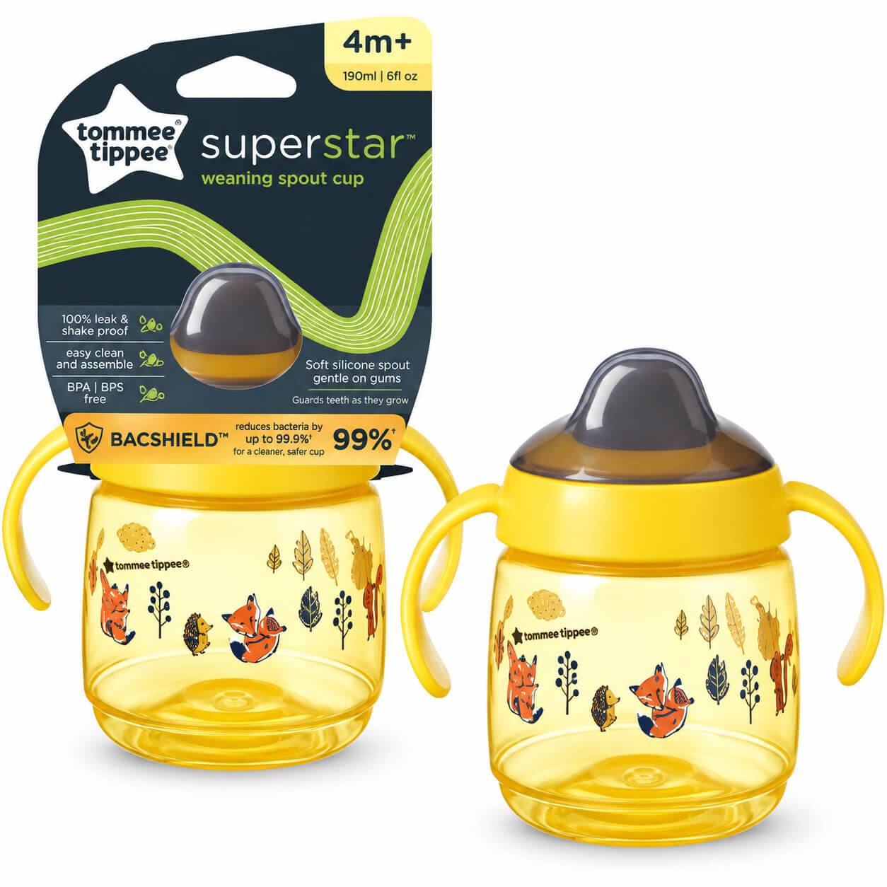כוס אימון Superstar Sippee Weaning צהוב Tommee Tippee