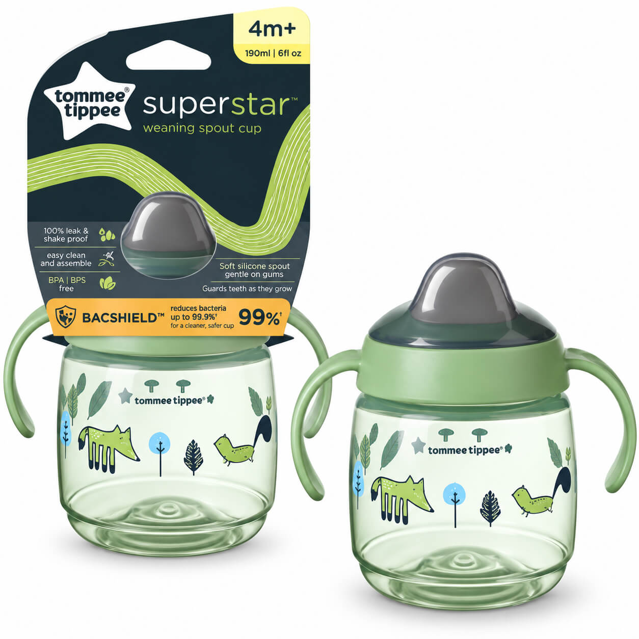 כוס אימון Superstar Sippee Weaning ירוק Tommee Tippee