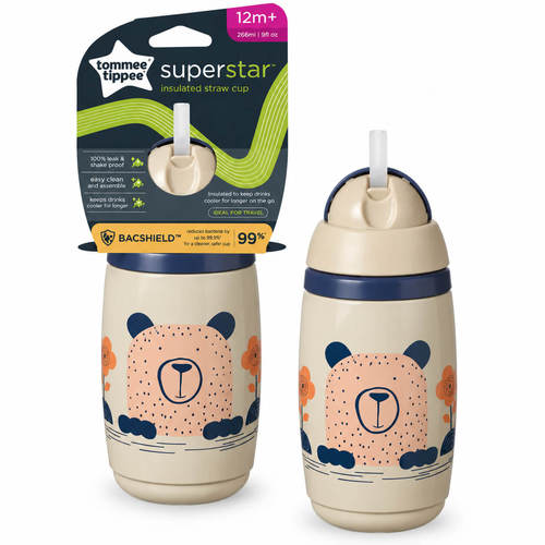 כוס מבודדת עם קשית Superstar אופוויט Tommee Tippee