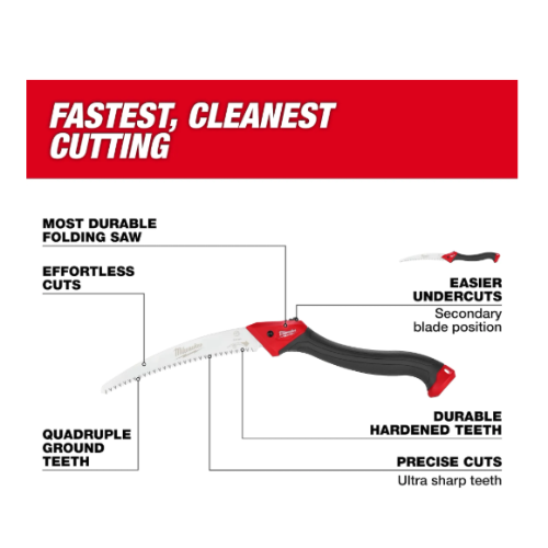 מסור גיזום מתקפל מילווקי Milwaukee 48-22-9371 להב 10 אינץ׳ כ-25.4 ס״מ