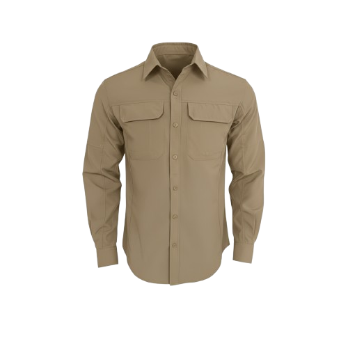 חולצת טיולים מכופתרת לגברים GN Outback חאקי – GoNature