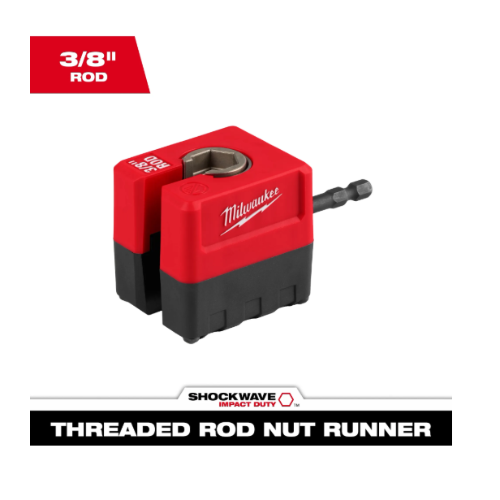 אביזר להרצת אום מילווקי Milwaukee SHOCKWAVE דגם 48-32-2391 למוט הברגה 3/8 אינץ׳ כ-9.5 מ״מ