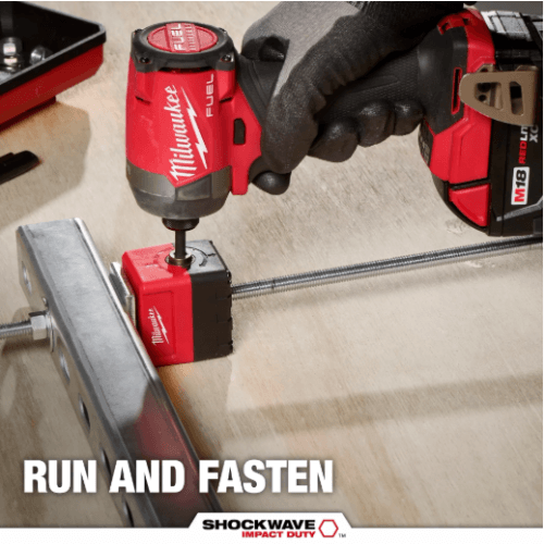 אביזר להרצת אום מילווקי Milwaukee SHOCKWAVE דגם 48-32-2391 למוט הברגה 3/8 אינץ׳ כ-9.5 מ״מ