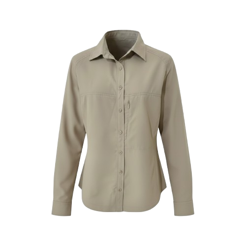 חולצת טיולים מכופתרת לנשים GN Outback חאקי – GoNature