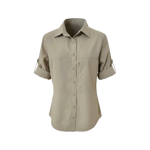חולצת טיולים מכופתרת לנשים GN Outback חאקי – GoNature