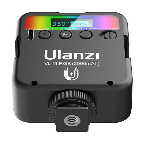 פנס מגנטי LED מגנטי נייד למצלמה ולנייד Ulanzi VL49 RGB 6W