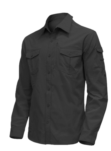 חולצה מכופתרת לגברים Sahara LS שחורה – Outdoor Revolution