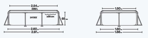 בריכת260X160X65 ישירות מהיבואן דגם 28271