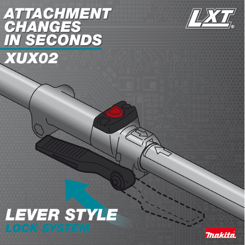 מערכת גינון נטענת Makita XUX02SM1X6 18V Brushless עם חרמש, מסור גובה, מגזמת ומפוח כולל סוללה 4Ah ומטען 