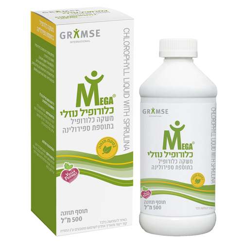 מגה כלורופיל נוזלי בתוספת ספירולינה בטעם מנטה – גרמזה GRAMSE 