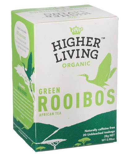 תה רויבוש ירוק אורגני – Higher Living Organic Green Rooibos African Tea