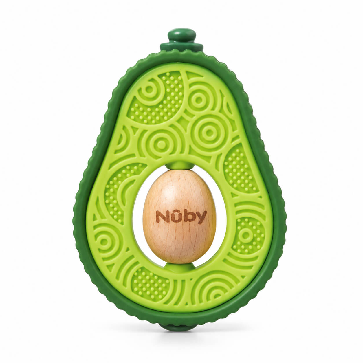 נשכן אבוקדו משולב סיליקון ועץ Nuby