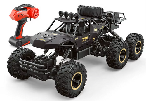 רכב שטח על שלט 6X6 רוק קרולר ענק קנה מידה 1:10 סגסוגת מתכת (מגוון צבעים)