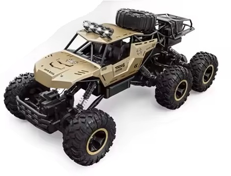 רכב שטח על שלט 6X6 רוק קרולר ענק קנה מידה 1:10 סגסוגת מתכת (מגוון צבעים)