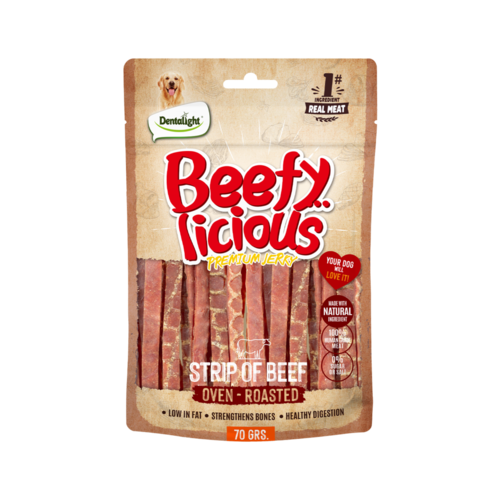 Beefy licious רצועות בקר 70 גרם