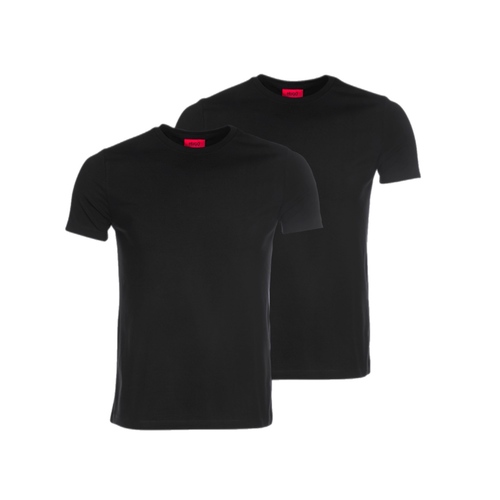 מארז 2 חולצות HUGO מידות S-XXL לגברים בגוון שחור