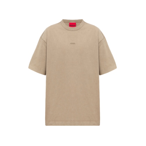 חולצה HUGO מידות S-XXL לגברים בגוון בז' בהיר