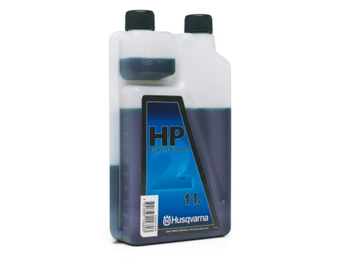 שמן מנוע 2 פעימות חצי סינתטי Husqvarna HP בנפח 1 ליטר - בקבוק עם מדיד מובנה