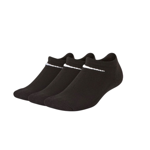 שלישיית גרביים NIKE מידות 23-35 לילדים בגוון שחור