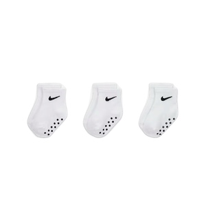 שלישיית גרביים NIKE מידות 6-24 חודשים לילדים בגוון לבן