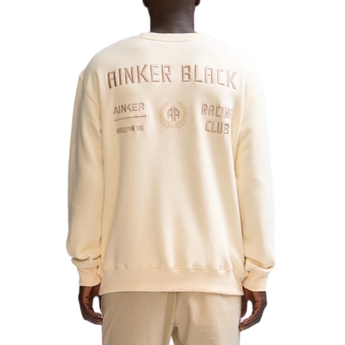 סוויטשרט AINKER מידות s-xl לגברים בגוון שמנת - מבט צד