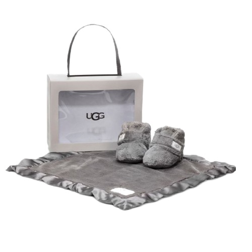 מארז UGG BIXBEE AND BEANIE BLANC אפור מידות 0-18M לילדים