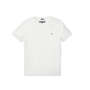 חולצה Tommy Hilfiger צווארון וי לבנה מידות 2T-16 לילדים