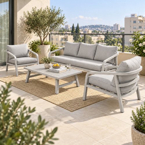 פינת ישיבה מאלומיניום נאפולי