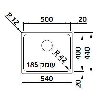 כיור דגם סוליס BLANCO 500-IF - יבואן רשמי!