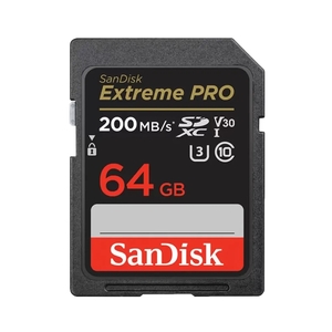 כרטיס זיכרון | S.D EX PRO | 4K 200S V30 מבית SANDISK בנפח | 64GB