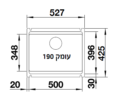 כיור דגם אטגון BLANCO 500 - יבואן רשמי!