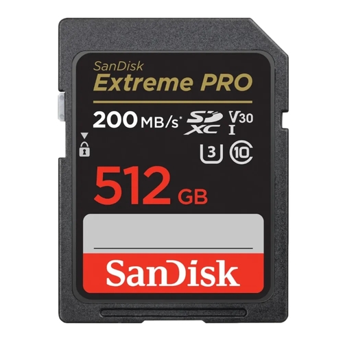 כרטיס זיכרון | S.D EX PRO | 4K 200S מבית SANDISK בנפח | 512GB