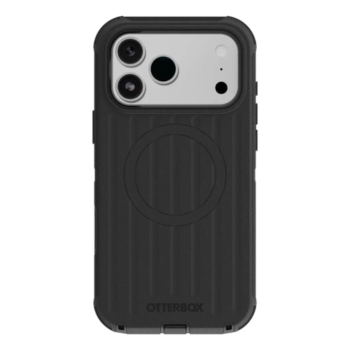 כיסוי לאייפון 18 פרו תומך MagSafe תלת-שכבתי OtterBox Defender Pro שחור - יבואן רשמי