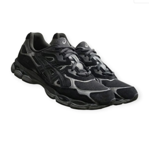 נעל ASICS מידות 40-46.5 לגברים בגוון אפור-שחור - תקריב