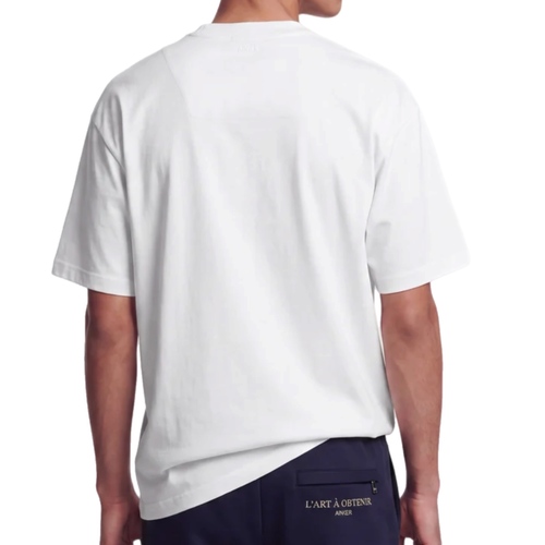 חולצה AINKER לבנה מידות XS-XXL לגברים בגוון לבן עם תווית - תקריב