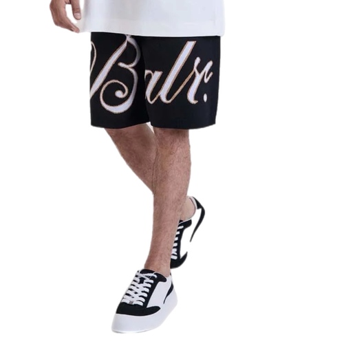 מכנס סריג BALR מידות XS-XXL לגברים בגוון שחור - מבט צד