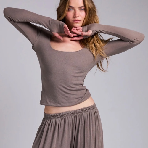 חולצה OPEN BACK חומה NURIT KIMHI מידות S-L לנשים