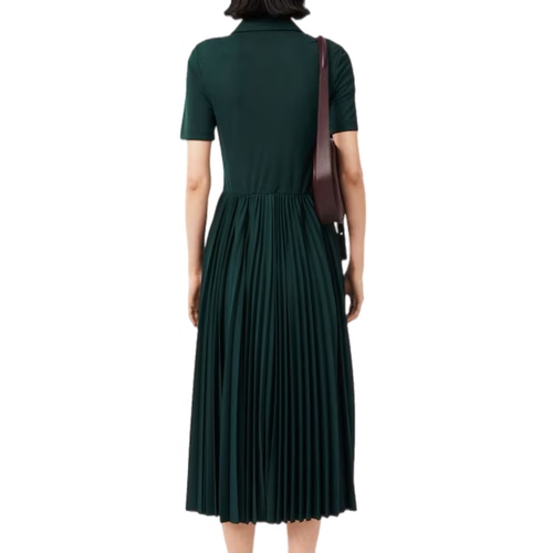 שמלה LACOSTE מידות XS-XL לנשים בגוון ירוק - מבט צד