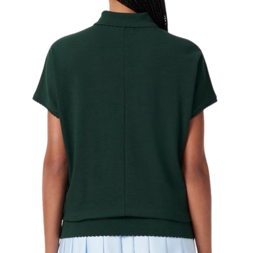 חולצה LACOSTE מידות XS-XL לנשים בגוון ירוק - מבט צד