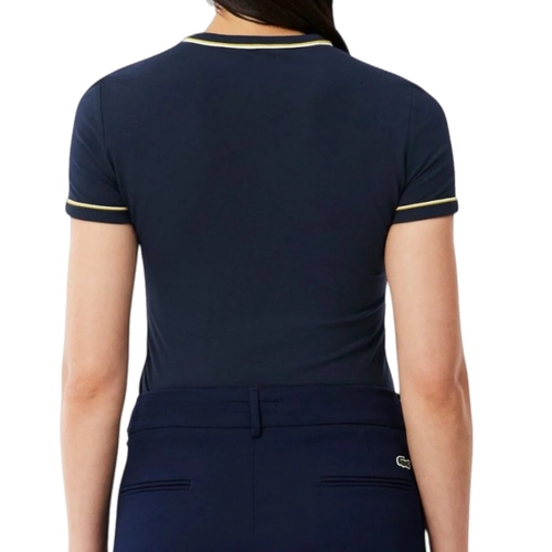 חולצה LACOSTE מידות XS-XL לנשים בגוון כחול - מבט נוסף