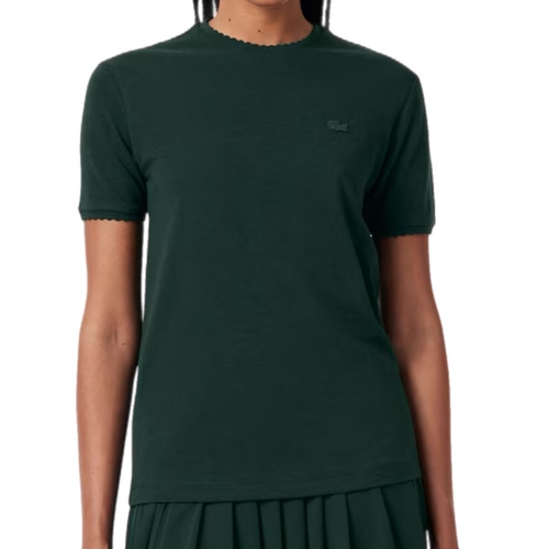 חולצה LACOSTE מידות XS-XL לנשים בגוון ירוק - מבט צד
