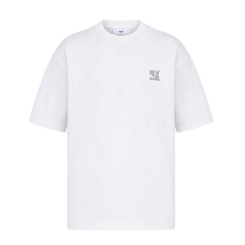 חולצה BALR מידות XS-XXL לגברים בגוון לבן עם סמל